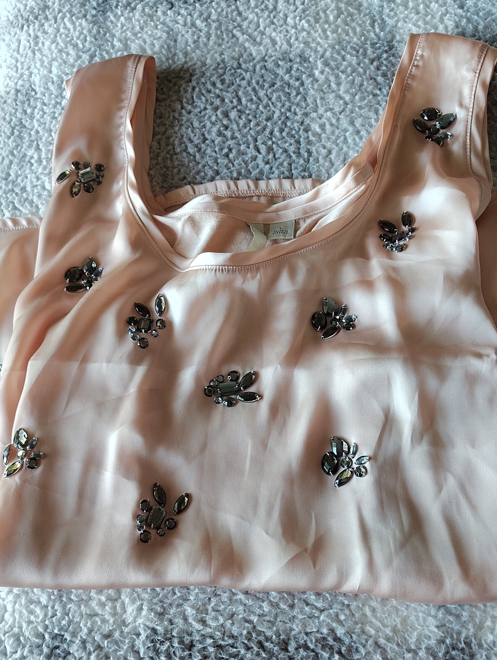 Lauren Conrad Rhinestone Tank Sleeveless Blouse Size Large Blush 🩷